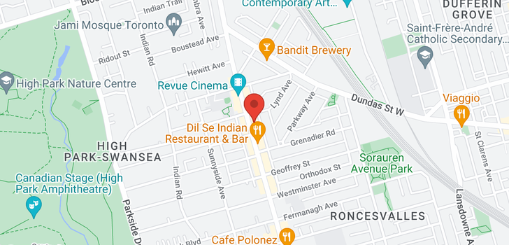map of 369 RONCESVALLES AVE